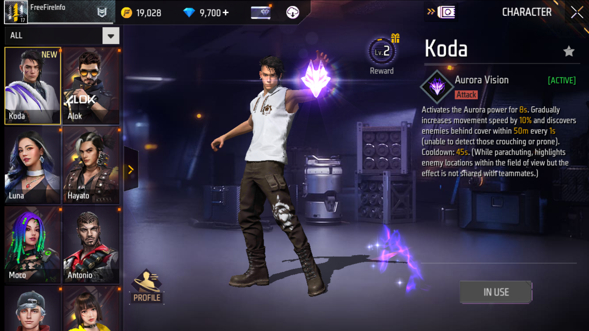 Skill of New Character Koda