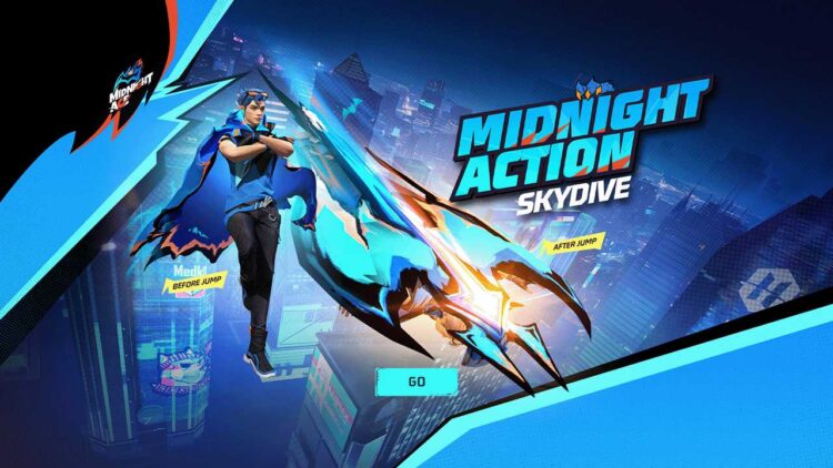 New Midnight Action Skydive Coming to Free Fire in Faded Wheel Event
