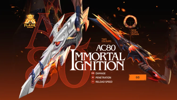Exchange Your Universal Ring Tokens for the New AC80 - Immortal Ignition in the AC80 Ring Event Arriving in Free Fire
