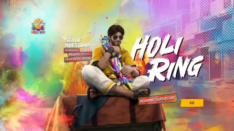 Holi Ring Event: Roaring Superstar Bundle and UMP – Sea of Hues Arrive in Free Fire MAX