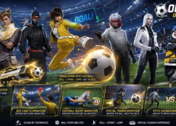 Free Fire OB54 Update Leaks — Football-Themed Event, Stadium Arena & New Revival System Revealed